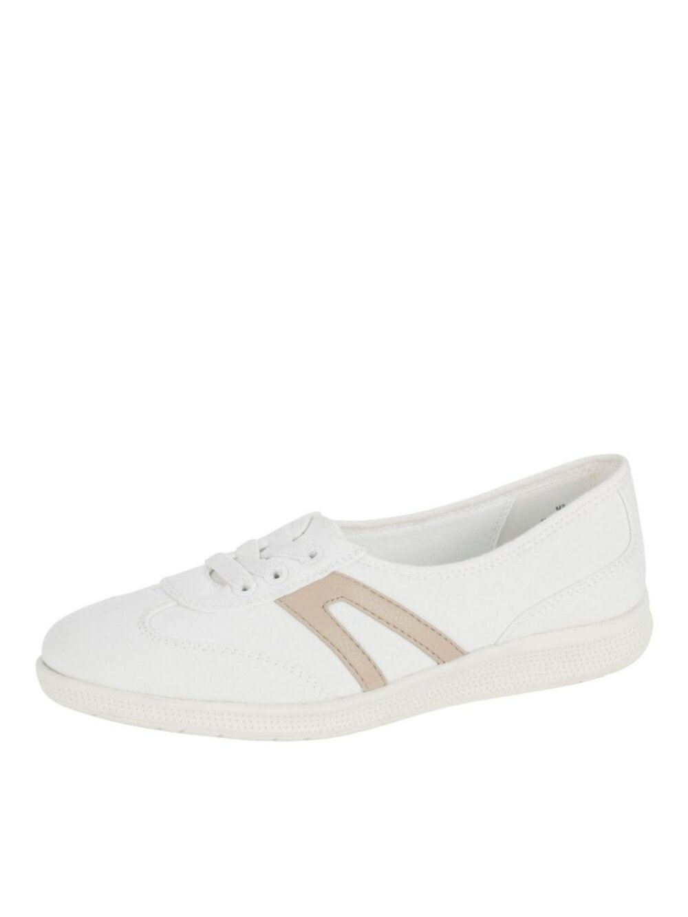 BareTraps White and Beige Casual Lace-Up Sneaker